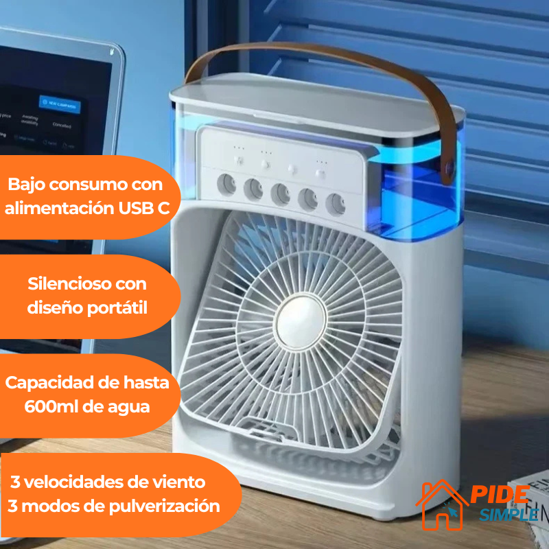 FreshGo™ | Mini Enfriador de Aire Portátil con Luz LED