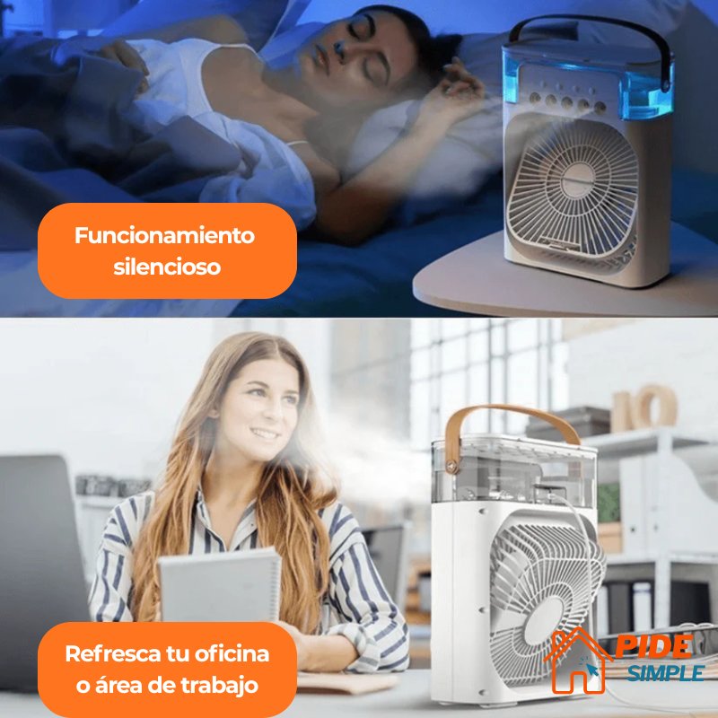 FreshGo™ | Mini Enfriador de Aire Portátil con Luz LED