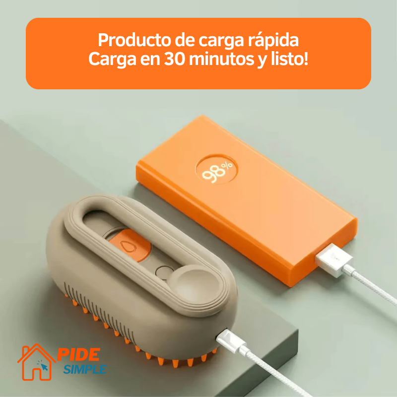 Cepillo de vapor 3 en 1 para mascotas